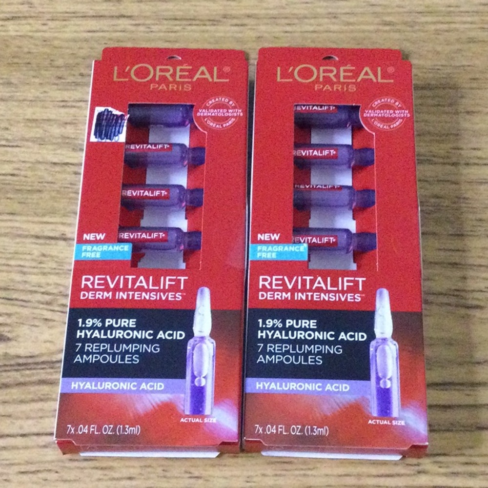 2 L’Oréal  revitalift Derm Intensives Ampoules